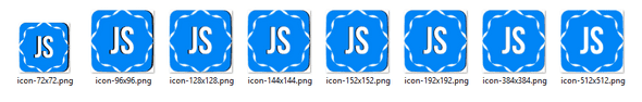 different sizes of manifest icons